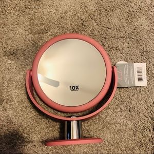 Pink Vanity Mirror 10X Magnification